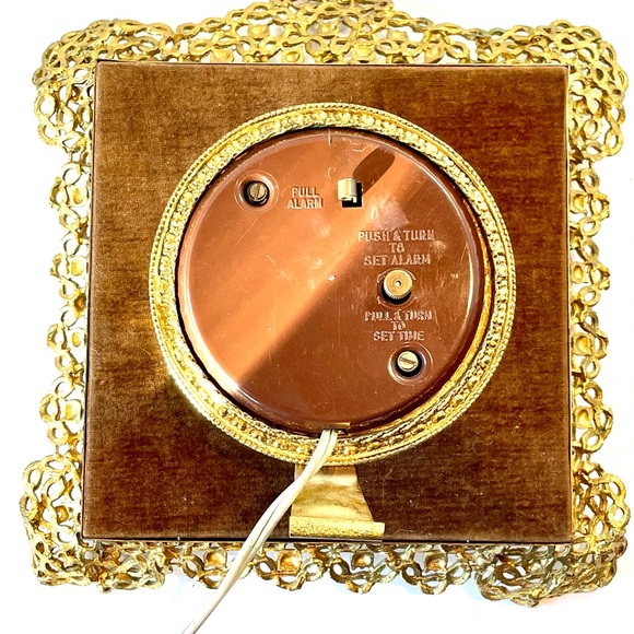 Vintage Gilt Globe Electric Alarm Clock - Picture 5 of 7